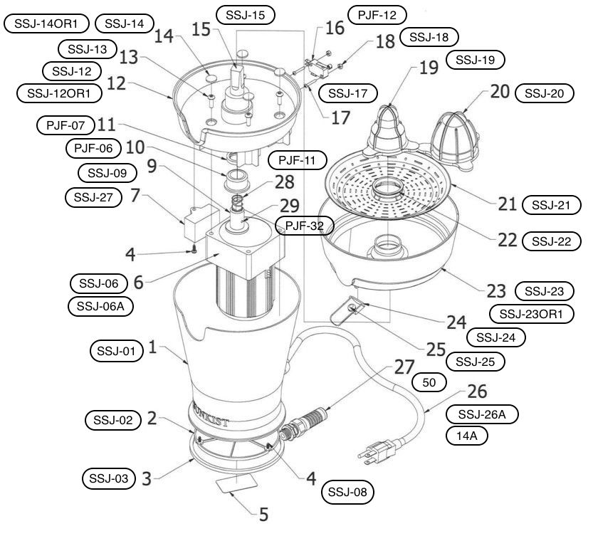 Signature Juicer parts