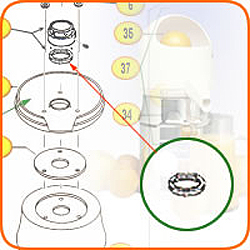 Umbrella Ring Gasket (incl’d w/7) (not illustrated)