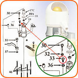 Spring Screw to Ecc. Housing 1⁄4-32